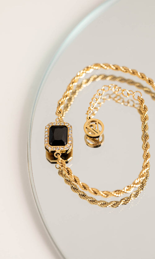 Paul Valentine Pavé Emerald Black Bracelet Sonderangebot der Fabrik