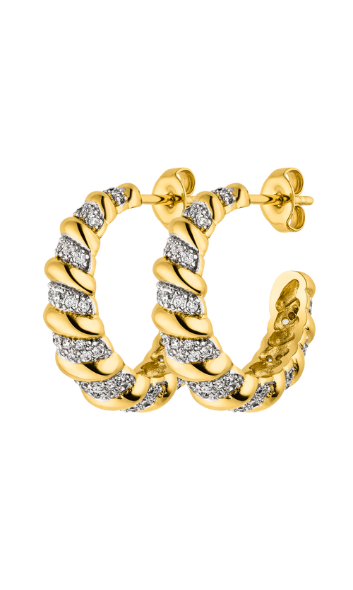 Paul Valentine Sparkle Twisted Hoops Discount Store für neue Produkte