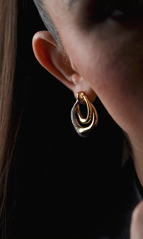 Paul Valentine Crystal Galaxy Earrings Im Verkauf
