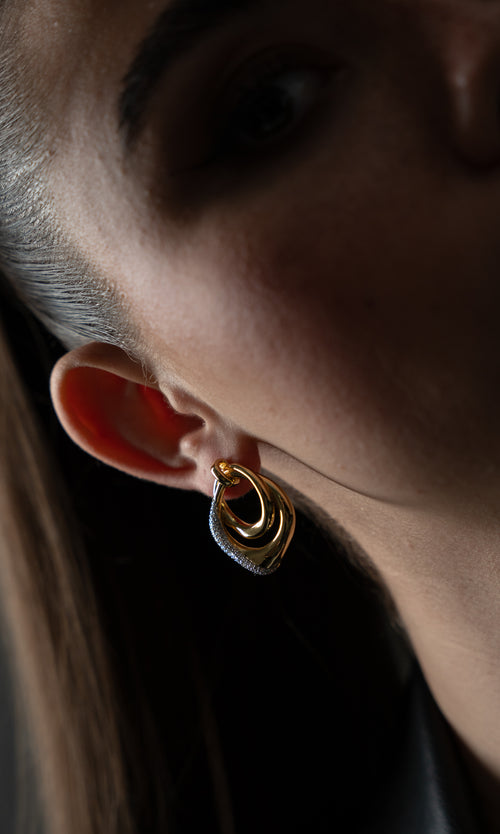 Paul Valentine Crystal Galaxy Earrings Im Verkauf