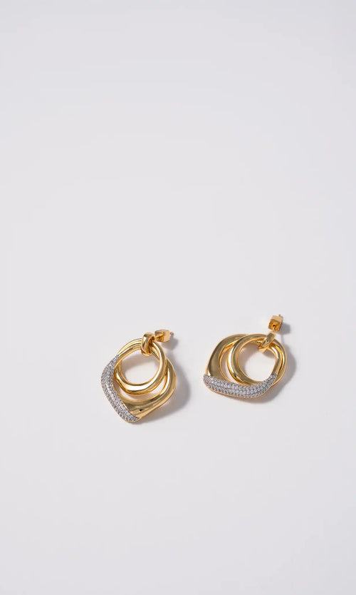 Paul Valentine Crystal Galaxy Earrings Im Verkauf