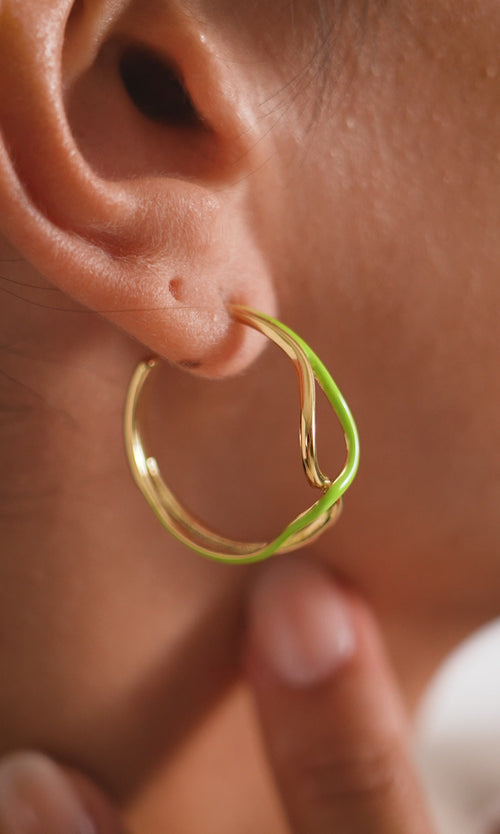 Paul Valentine Wave Rush Enamel Hoops Begrenztes Angebot
