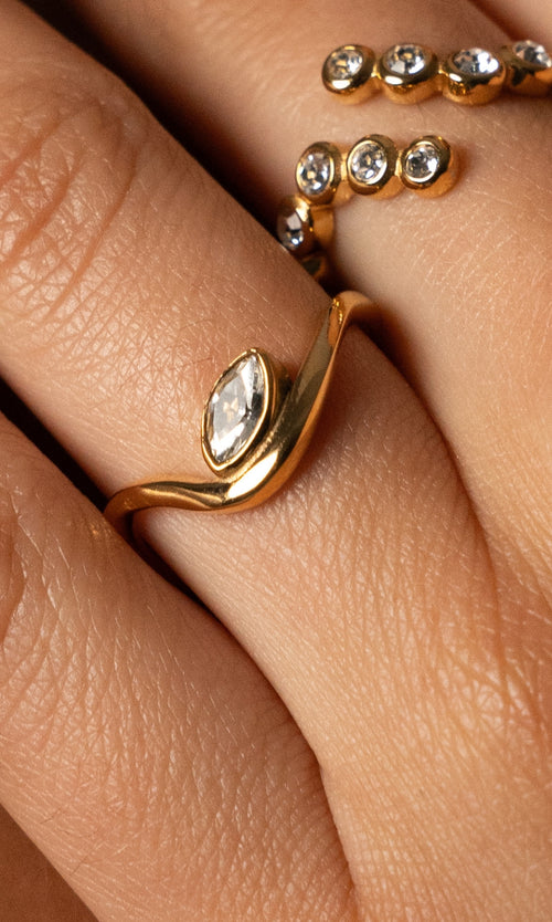 Paul Valentine Adorn Ring Marquise Räumungsverkauf