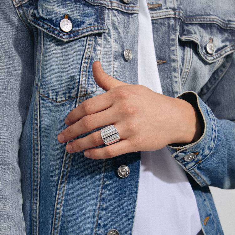 Pilgrim LAUREL recycelter Ring versilbert Bis zu 55% Rabatt