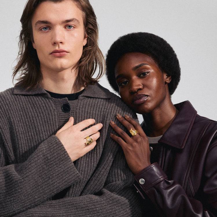Pilgrim GIA recycelter Kristall Ring vergoldet Discount Store für neue Produkte