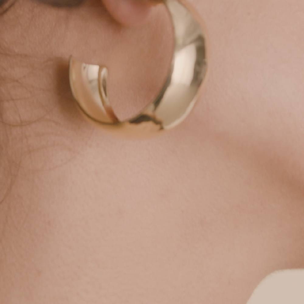 Pilgrim NAIA recycelte mega-chunky Hoops vergoldet Outlet