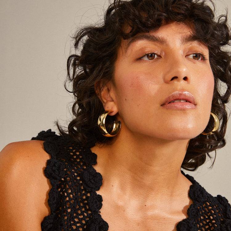 Pilgrim NAIA recycelte mega-chunky Hoops vergoldet Outlet