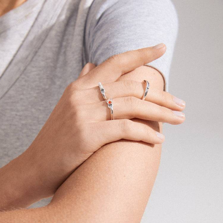 Pilgrim TRUST recycelte Ringe 3-in-1-Set versilbert Großer Ausverkauf