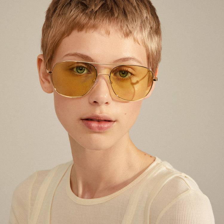 Pilgrim DALLAS Sonnenbrille Gelb/Gold Vatertagsangebot