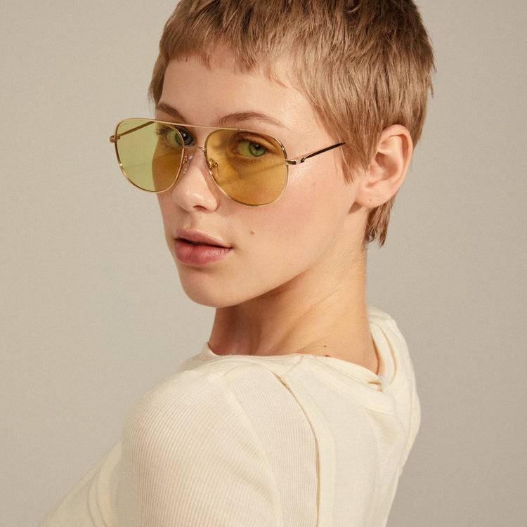 Pilgrim DALLAS Sonnenbrille Gelb/Gold Vatertagsangebot