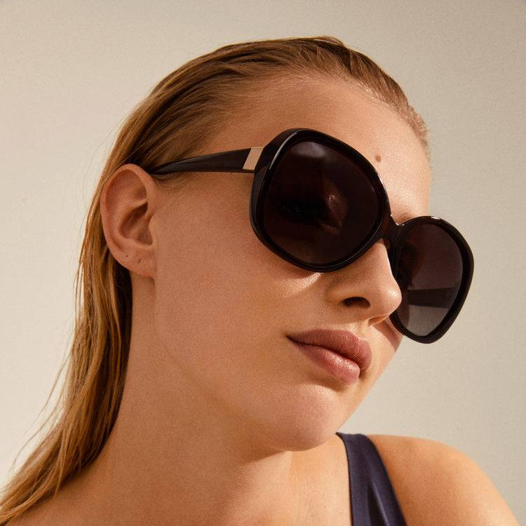 Pilgrim PARKER Oversized-Retro-Sonnenbrille, Braun Lagerräumung