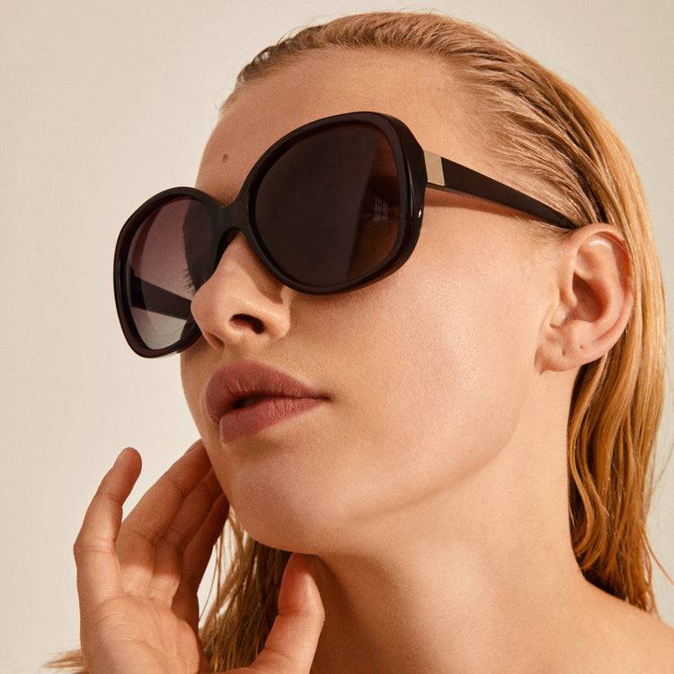 Pilgrim PARKER Oversized-Retro-Sonnenbrille, Braun Lagerräumung