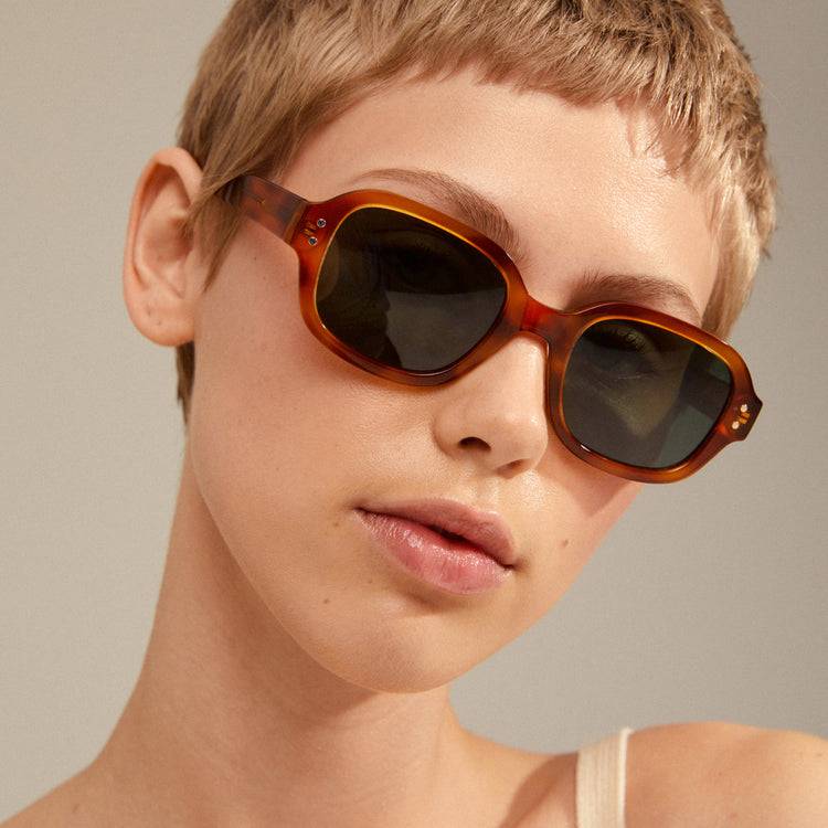 Pilgrim NELLA Recycelte Sonnenbrille Schildpatt-Braun/Gold Blitzangebot