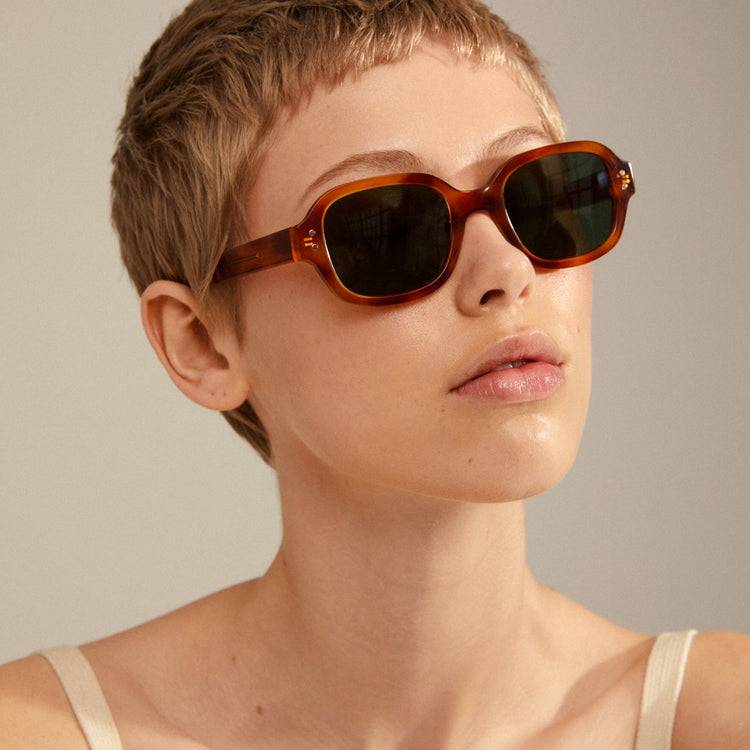 Pilgrim NELLA Recycelte Sonnenbrille Schildpatt-Braun/Gold Blitzangebot