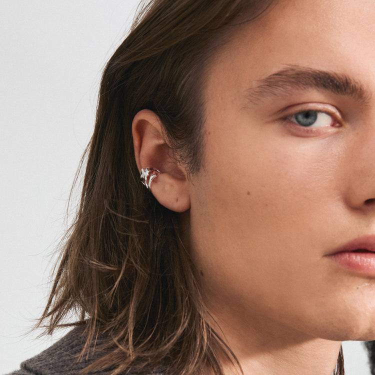Pilgrim ZENA recycelter Ear Cuff versilbert Neueste Stile
