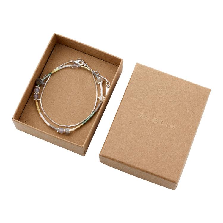 Pilgrim PIXIE Geschenkset, Armband 2-in-1-Set, versilbert Bis zu 65% Rabatt