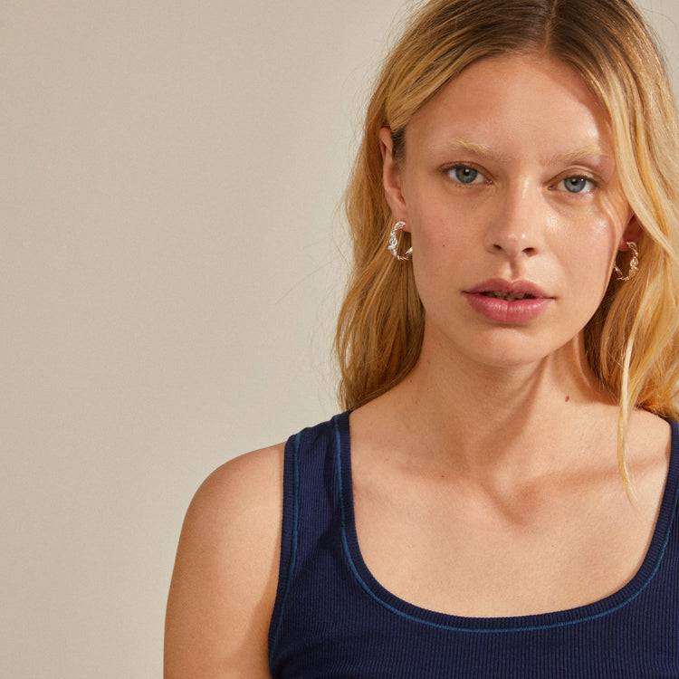 Pilgrim SUN recycelte, gedrehte Hoops versilbert Bis zu 55% Rabatt
