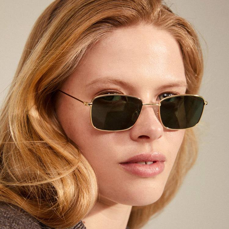 Pilgrim YEIDER Sonnenbrille Grün/Gold Kostenloser Versand