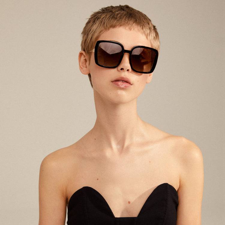 Pilgrim ALIET Sonnenbrille Schwarz/Gold Sonderangebot