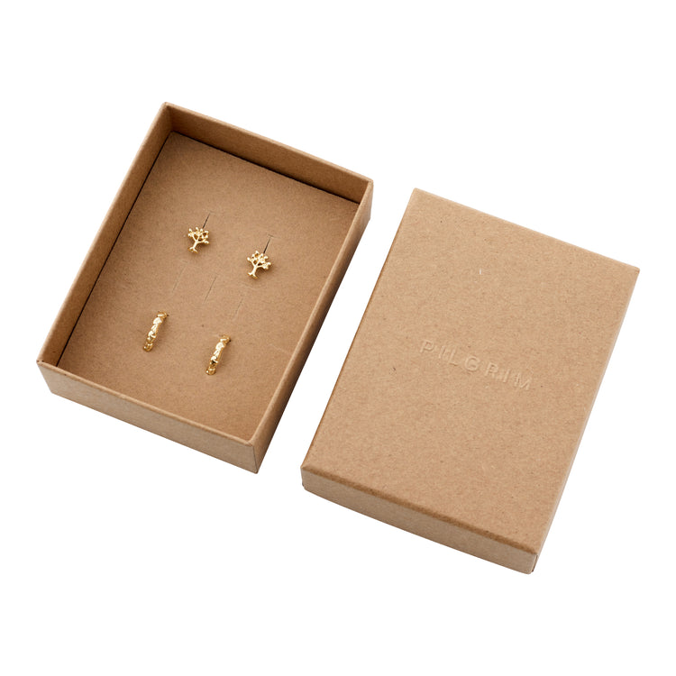 Pilgrim PIPER recyceltes Geschenkset, 2-in-1-Set, vergoldet Lagerräumung