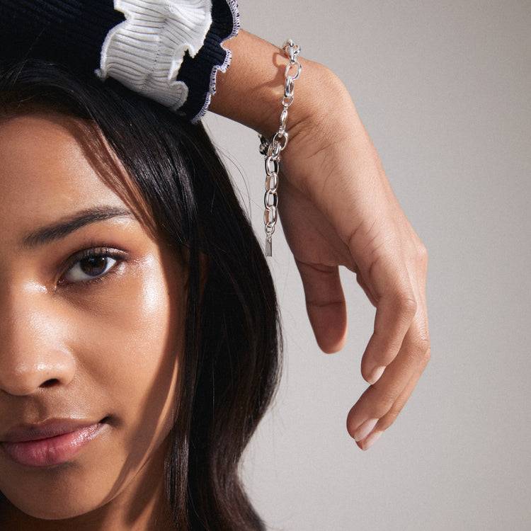 Pilgrim CHARM recyceltes Armband versilbert Neueste Mode