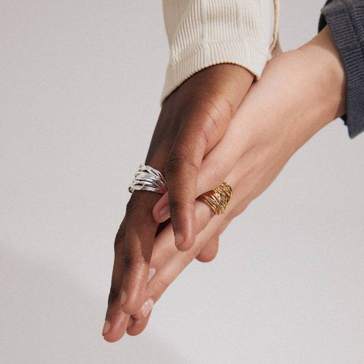 Pilgrim PAMELA recycelter Ring versilbert Tägliche Deals