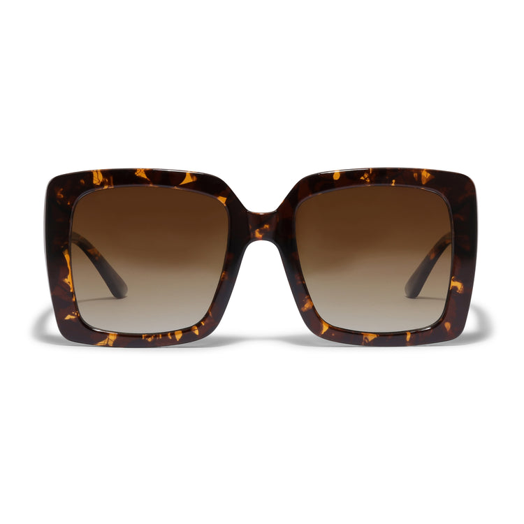 Pilgrim LUCIANA Oversized Vintage-Sonnenbrille in braunem Schildpatt zollfrei