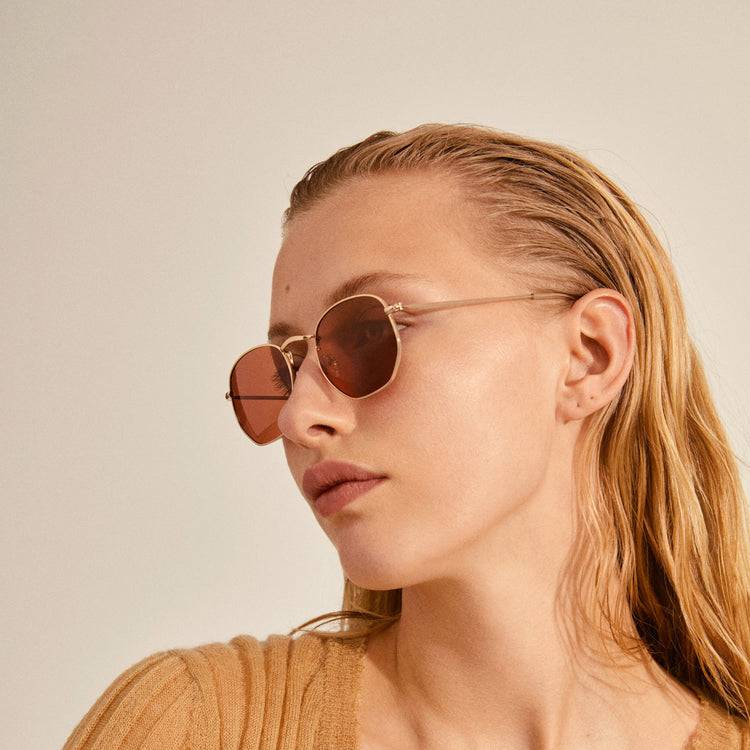 Pilgrim RYLAN Sonnenbrille Orange/Gold Meist gekauft