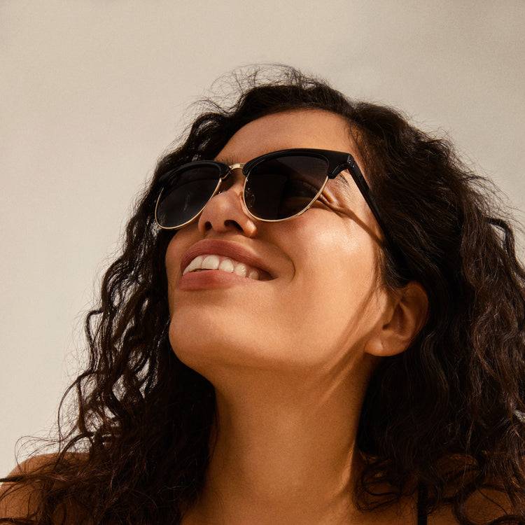 Pilgrim CHARLIE Sonnenbrille Schwarz/Gold Exklusive Angebote