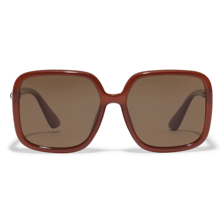 Pilgrim MILAN oversized Retro-Sonnenbrille braun Räumungsverkauf