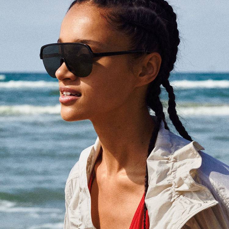 Pilgrim BINNIE Shield Sonnenbrille schwarz VIP-Rabatte