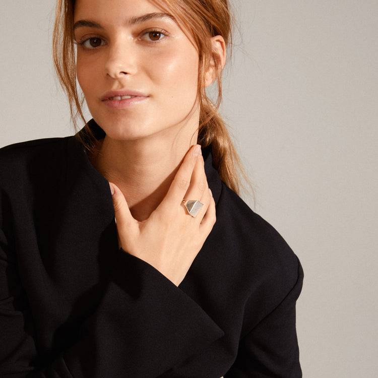 Pilgrim PULSE recycelter Siegelring versilbert Black Friday Preise
