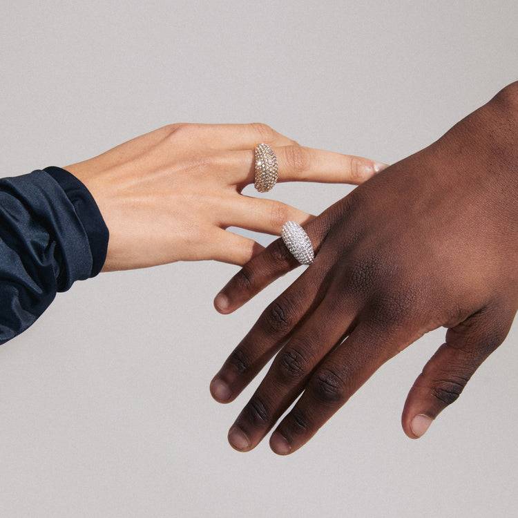 Pilgrim FOCUS recycelte Kristall Ring versilbert Hotsell