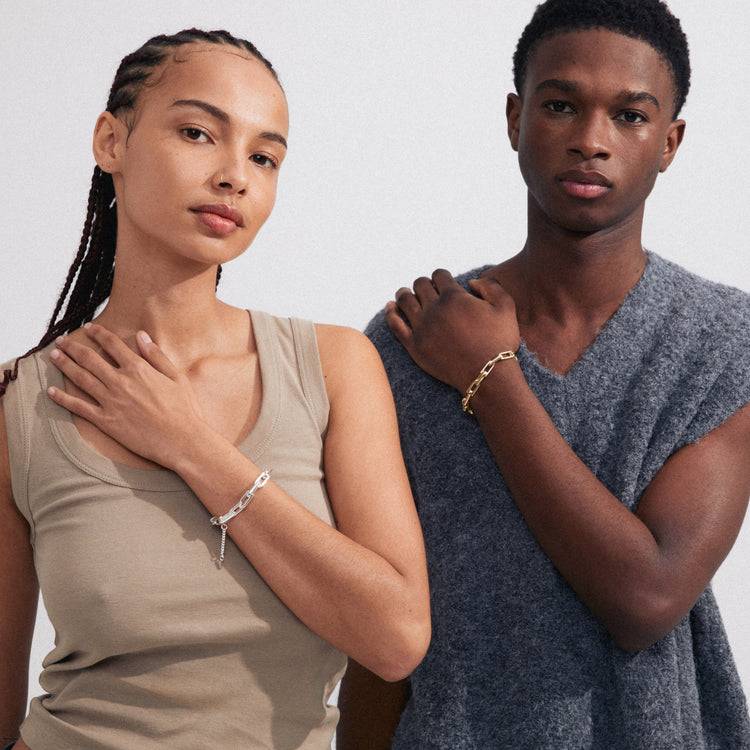 Pilgrim STAY recyceltes Armband versilbert Bis zu 50% Rabatt