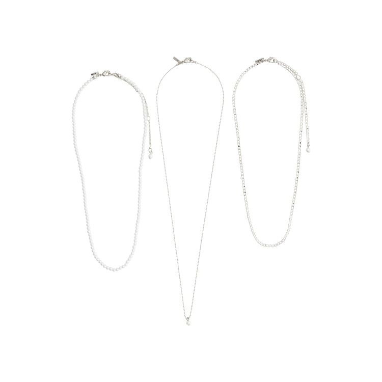 Pilgrim BAKER Halskette 3-in-1-Set, versilbert Online Outlet