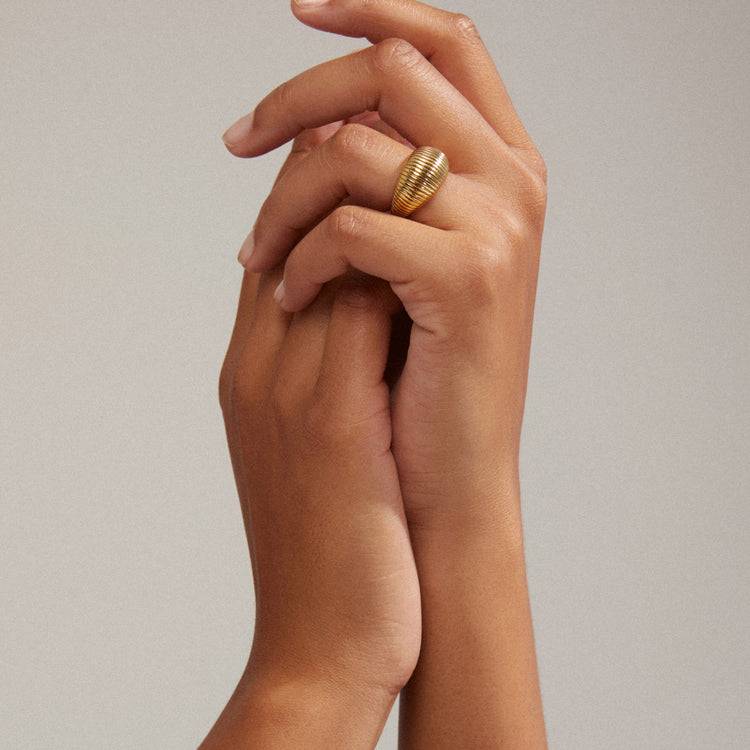 Pilgrim XENA recycelter Ring, vergoldet Begrenzte Freigabe