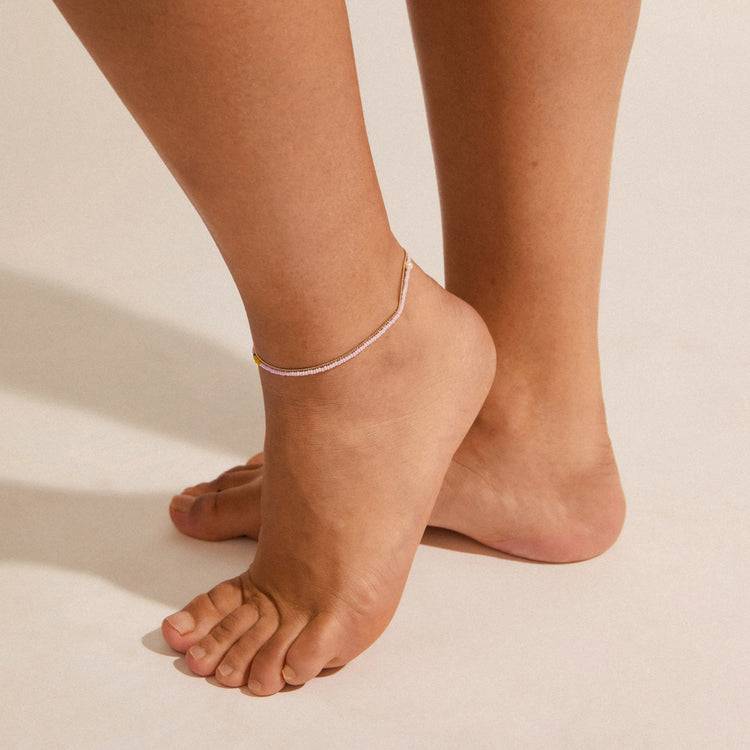 Pilgrim PALOMA Fußkettchen, 2-in-1-Set, violett und vergoldet Hotsell