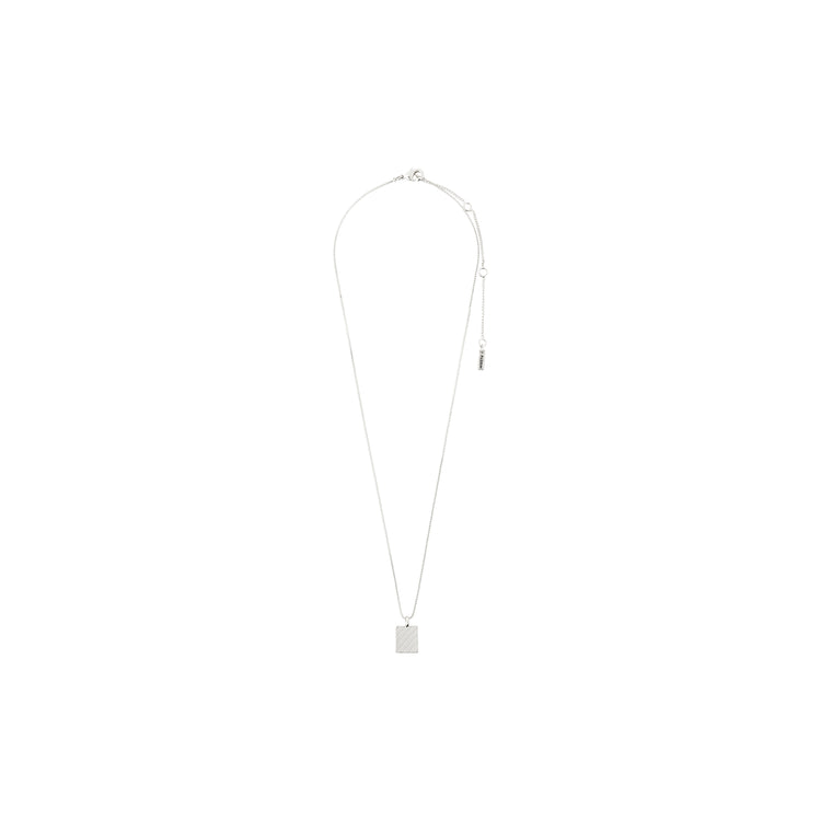 Pilgrim BLOSSOM recycelte Münz-Halskette, Vierkant, versilbert Top Angebot