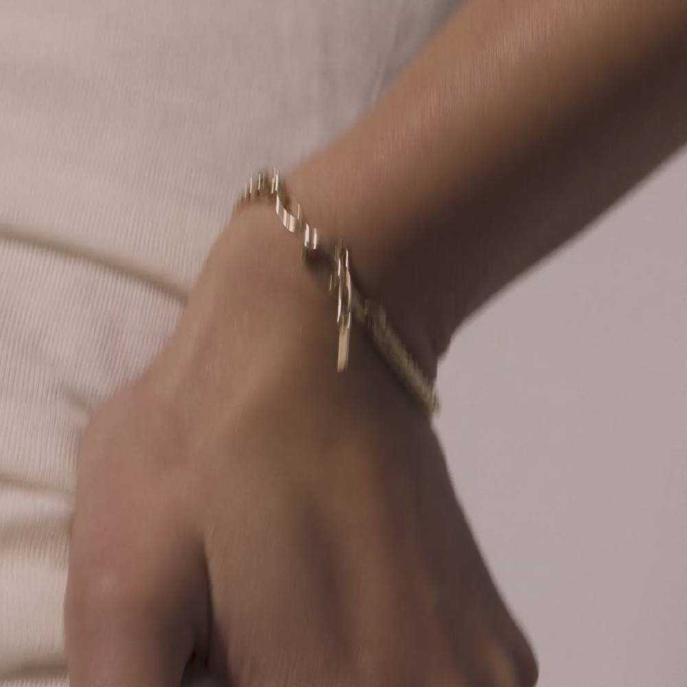 Pilgrim BLOSSOM recyceltes Panzerketten-Armband, 2-in-1, vergoldet Große Rabatte