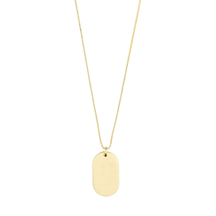 Pilgrim RESTORATION Dog-Tag-Halskette vergoldet im Angebot