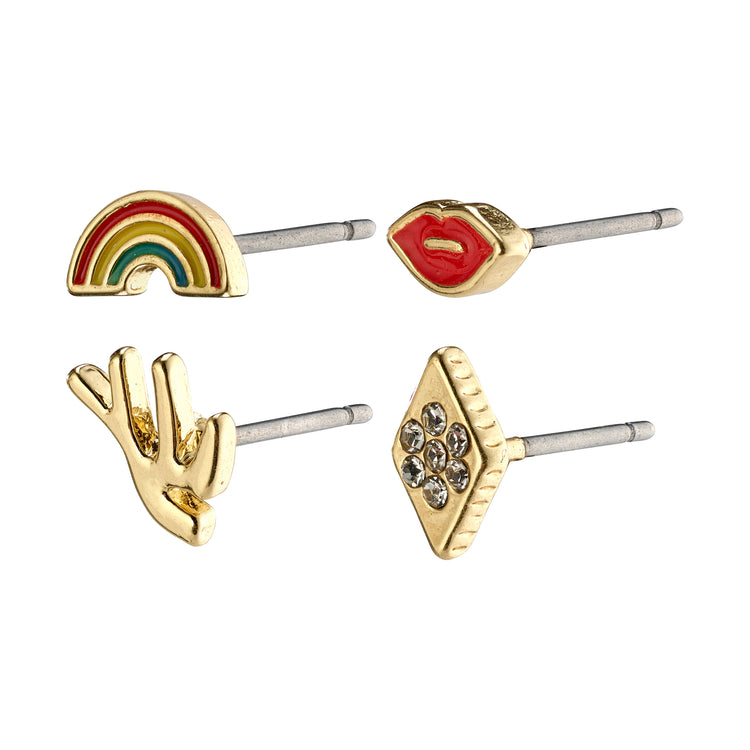 Pilgrim NICOLE multi Ohrringe, vergoldet im Angebot