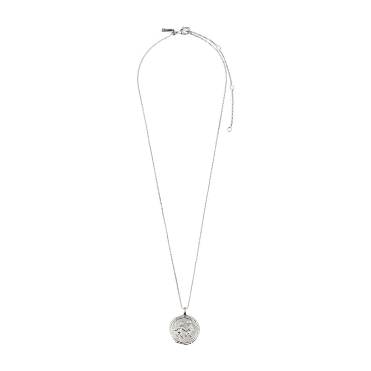 Pilgrim ZWILLING recycelte Sternzeichen-Halskette, versilbert Sonderangebot