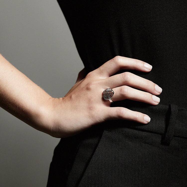 Pilgrim Ring : Felice : Versilbert Riesige Ersparnisse