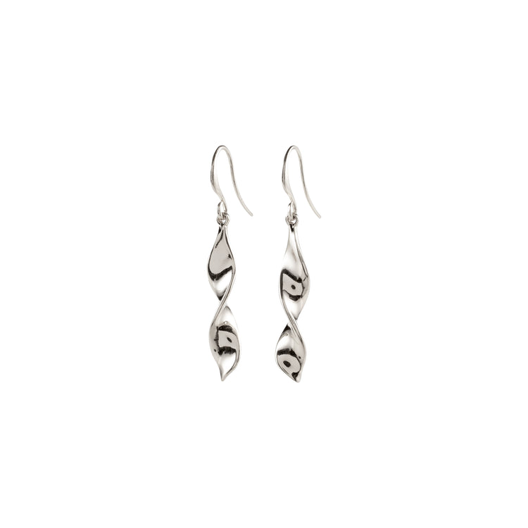 Pilgrim ELAINE recycelte Twirl-Ohrringe, versilbert Neueste Stile