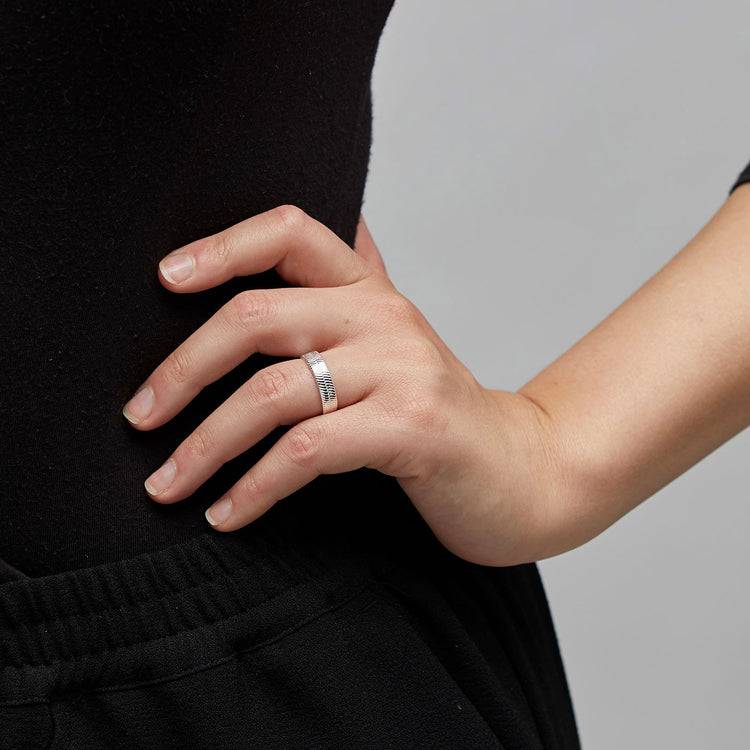 Pilgrim NOREEN recycelter Ring, versilbert Speichern exportieren
