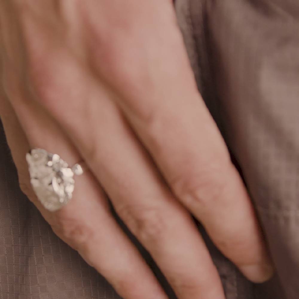 Pilgrim ORAH recycelter Ring versilbert Günstiger Verkauf