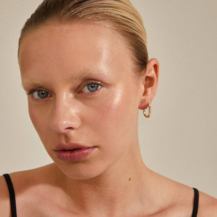 Pilgrim STAR recycelte Hoops, vergoldet Bestseller