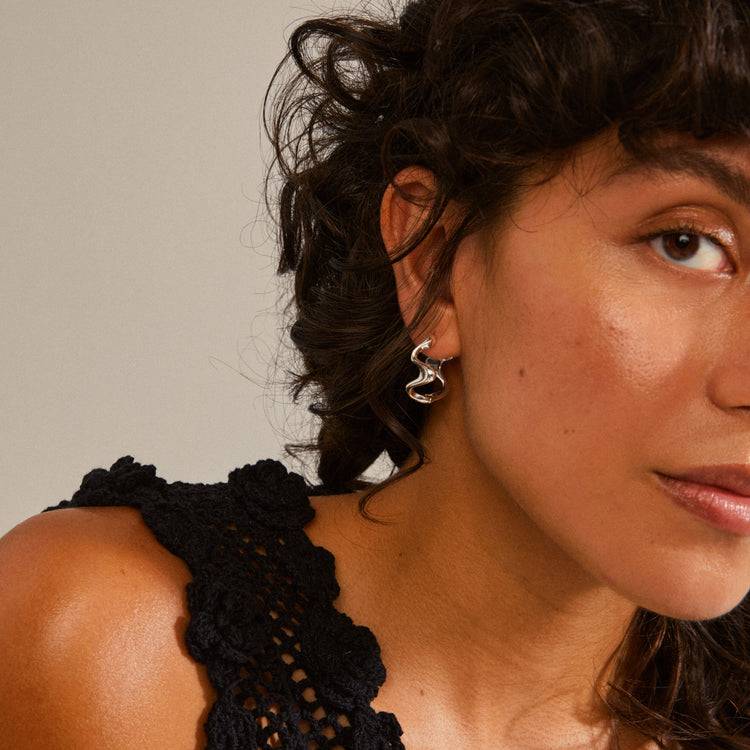 Pilgrim MOON recycelte Hoops versilbert Discount Store für neue Produkte