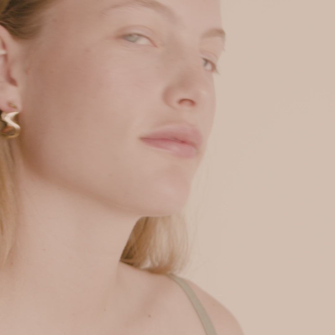 Pilgrim MOON recycelte Hoops vergoldet Riesige Rabatte