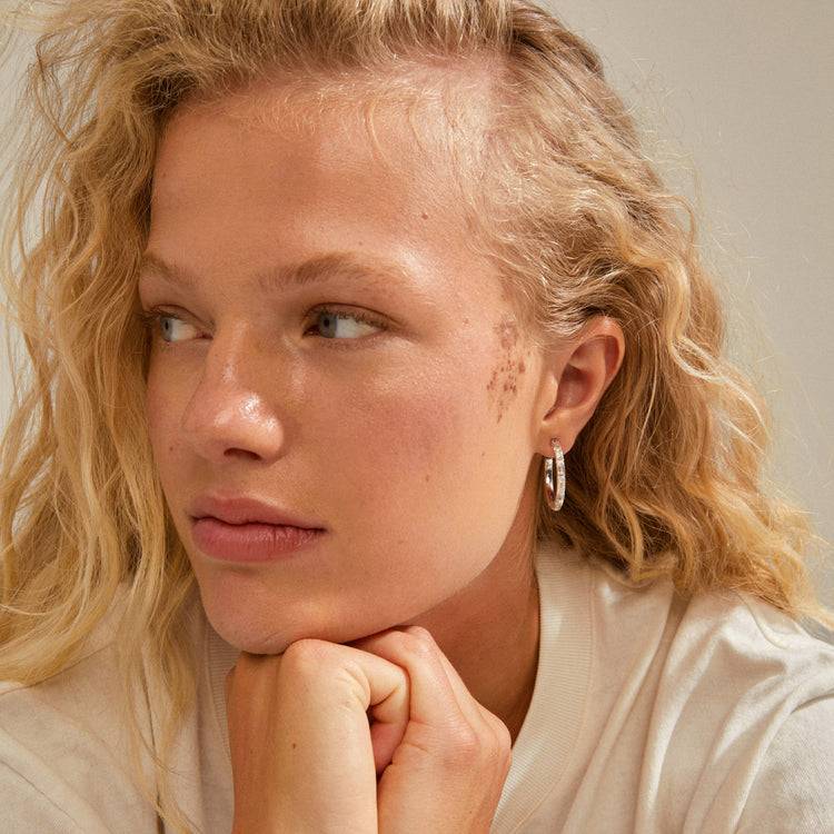 Pilgrim RUE recycelte Hoops versilbert Im Verkauf